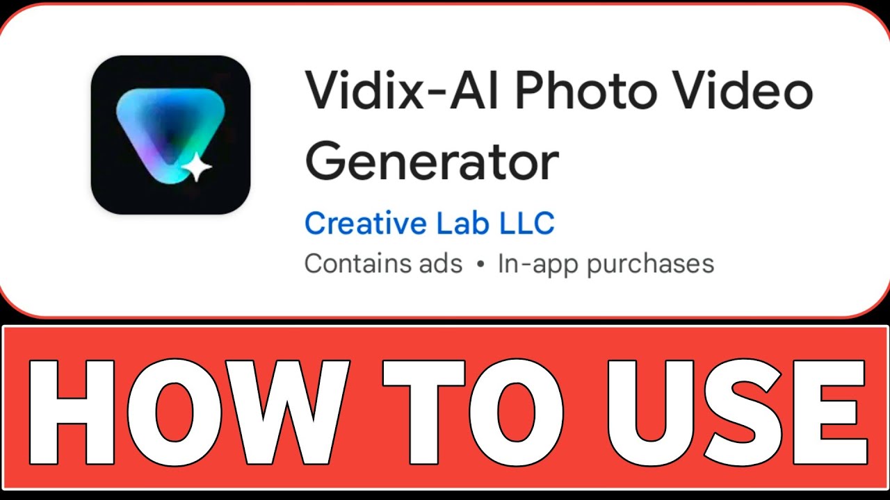 vidix ai photo video generator app || vidix app kaise use kare || vidix ai photo video generator