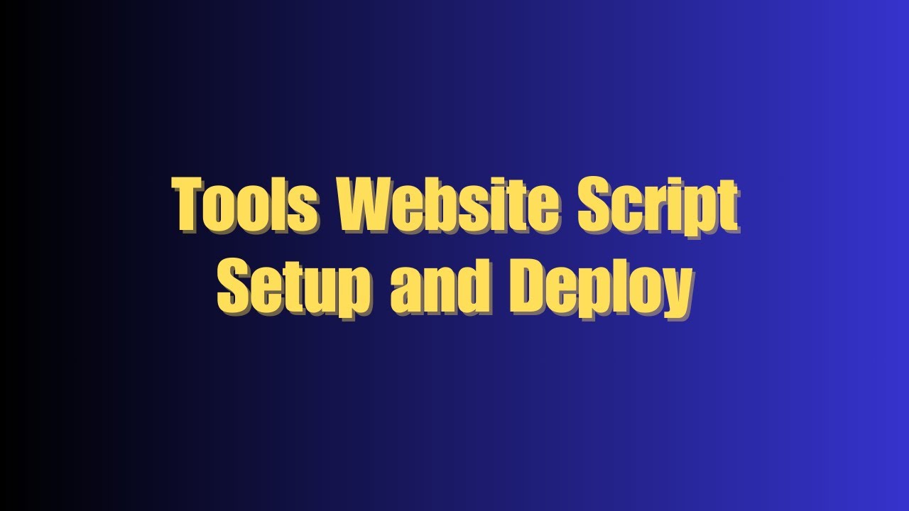 Tools Website Setup Tutorial | Deploy from GitHub to Vercel in Minutes
