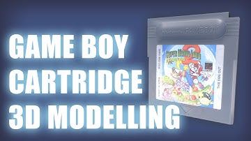 GameBoy Cartridge 3D Modeling - 3ds max - booleans