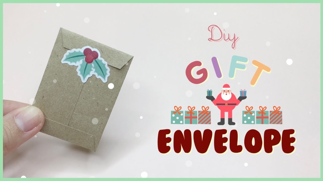 วิธีห่อของขวัญ วิธีทำซองของขวัญง่ายๆ วันปีใหม่ 🎅🎁 : DIY Gift Envelope / Small Business Packaging