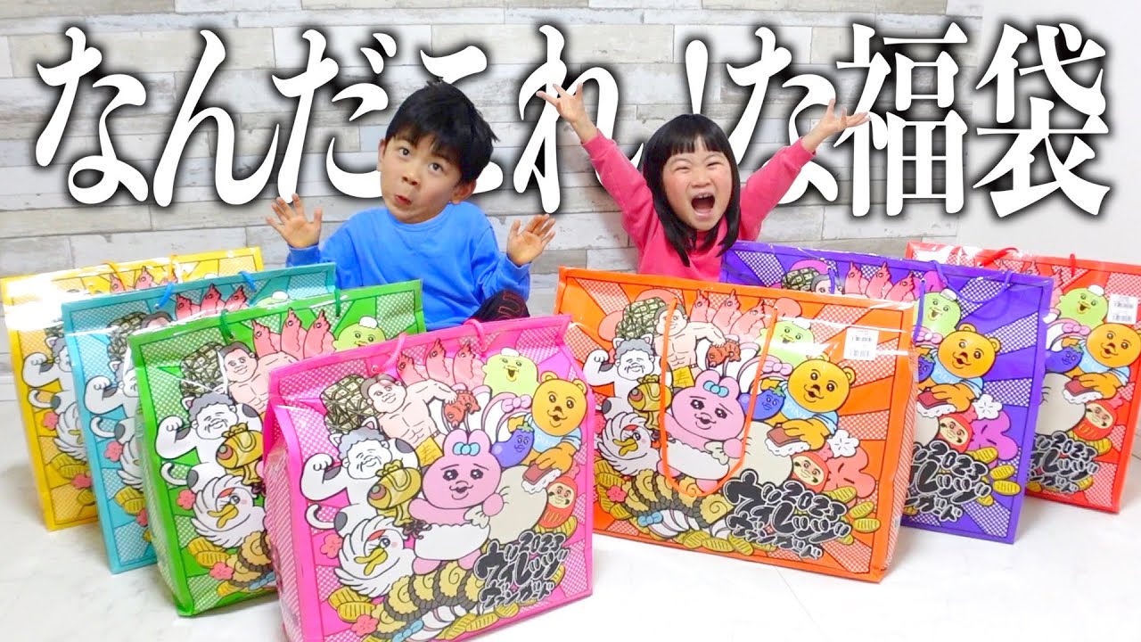 I opened seven different types of Village Vanguard lucky bags at