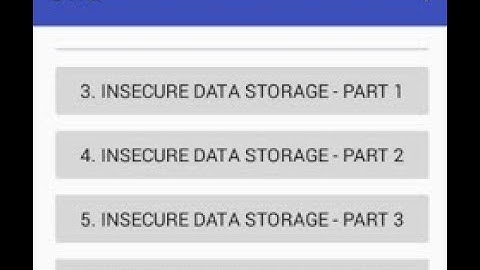 21. Android Penetration Testing: #androidsecurity | DIVA application : Insecure Data Storage Part1~4