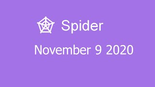 Microsoft Solitaire Collection - Spider - November 9 2020