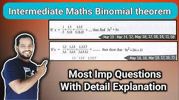 #Mostimpquestions #Maths(2A) #binomialtheorem With detail Explantions