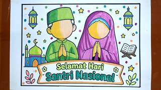 MEWARNAI GAMBAT TEMA HARI SANTRI NASIONAL 🥰