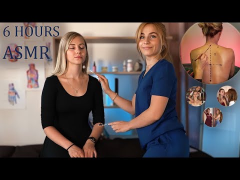 6 HOURS ASMR FULL Body Exam REAL PERSON compilation 😴 HairPlay, Scalp Check, Back Measuring 😴