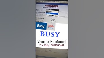 How to do Voucher No. Manual #busysoftware #vchrmanual #billnomanualinbusy #busy @mstechnohub
