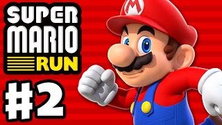 Super Mario Run - Gameplay Walkthrough Part 2 - World 2! All Pink Coins! Toad Rally! (iOS)