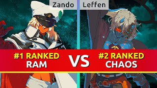 Ggst  Zando 1 Ranked Ramlethal Vs Leffen 2 Ranked Happy Chaos Guilty Gear Strive