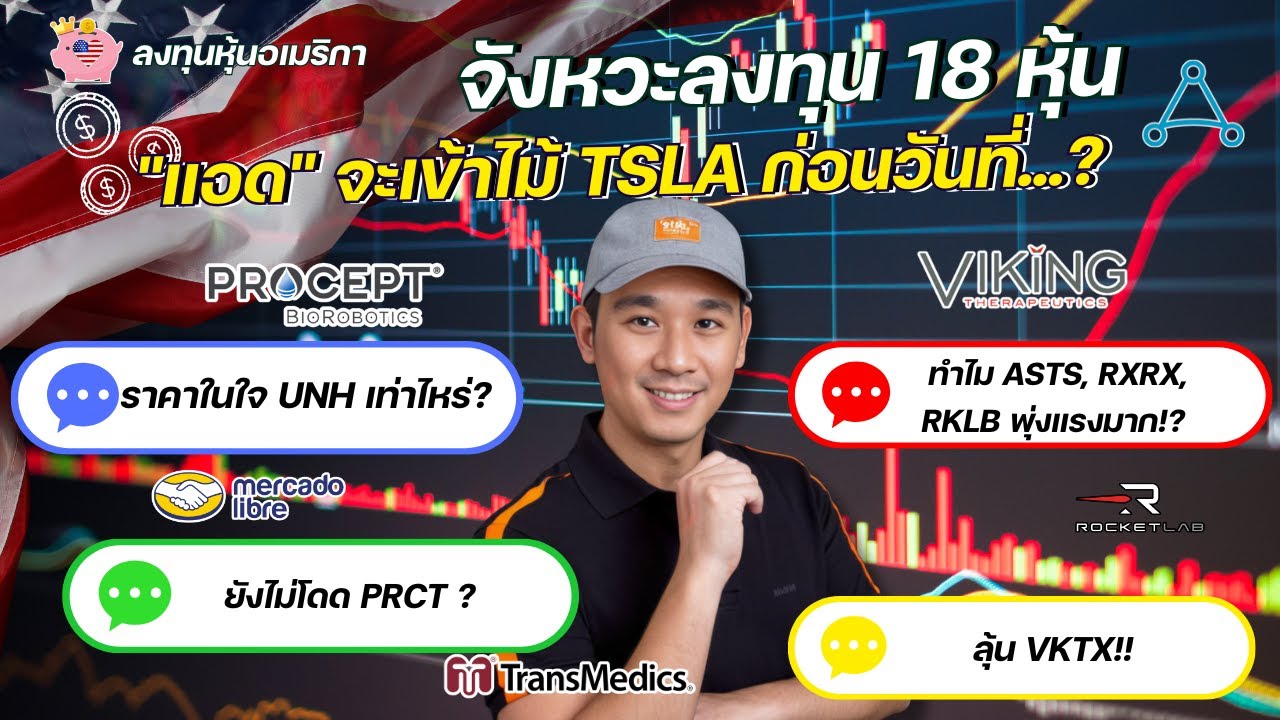 มุมมอง MELI, PRCT, UNH, TSLA, ASTS, RXRX, VKTX,  DOCN, RKLB, HIMS, ONDS, EOSE, APP, TMDX, ADBE