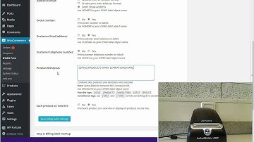 WocCmmerce DYMO print ordered product list