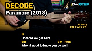 Decode - Paramore (2008) Easy Guitar Chords Tutorial with Lyrics