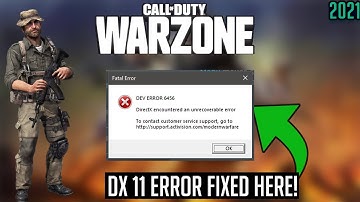 How to Fix COD WARZONE DirectX Encountered an Unrecoverable Error | DirectX Error Fix | UPDATED 2021