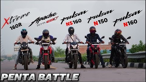 Pulsar N150 Vs NS160 Vs Pulsar N160 Apache 160 4v Vs Xtreme 160R | Penta Battle |