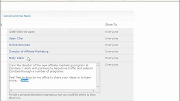 SharePoint 2010 Connecting with People using My Sites and My Profiles