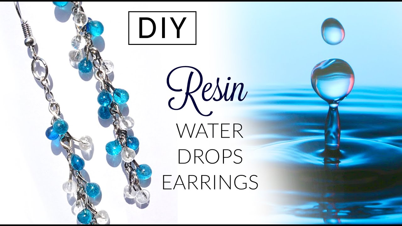 Resin water drops earrings [ DIY ] - YouTube