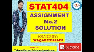 Famous STAT404 Assignment No 2 Solution Wealth