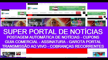 Mega Portal de Notícias Pronto em PHP 8 Com Assinatura de Notícias e Guia Comercial e Auto Posts