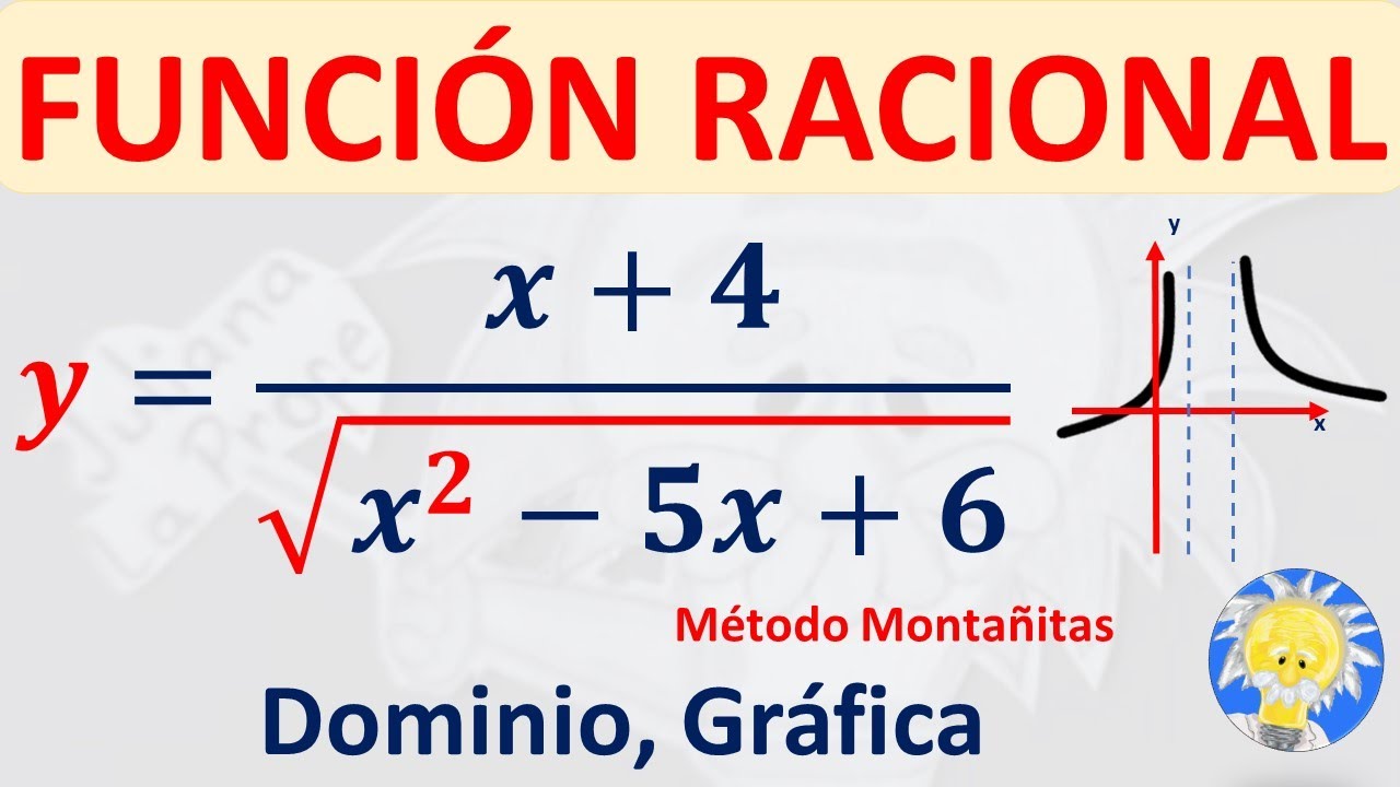 👩‍🏫 Dominio y Gráfica FUNCIÓN RACIONAL con RAIZ en el denominador | Juliana la Profe