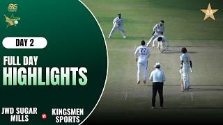 Full Day Highlights | Day 2 | JDW Sugar Mills vs kingsmen | President Trophy Grade-II | MZN1H