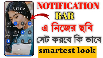 how to apply photo in notification panel in any android device, how to set photo in notification bar
