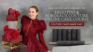 Bordeaux Couture Cake Tutorial: Texture Techniques with ErgoPin &amp; Ekat’s Rolling Pins