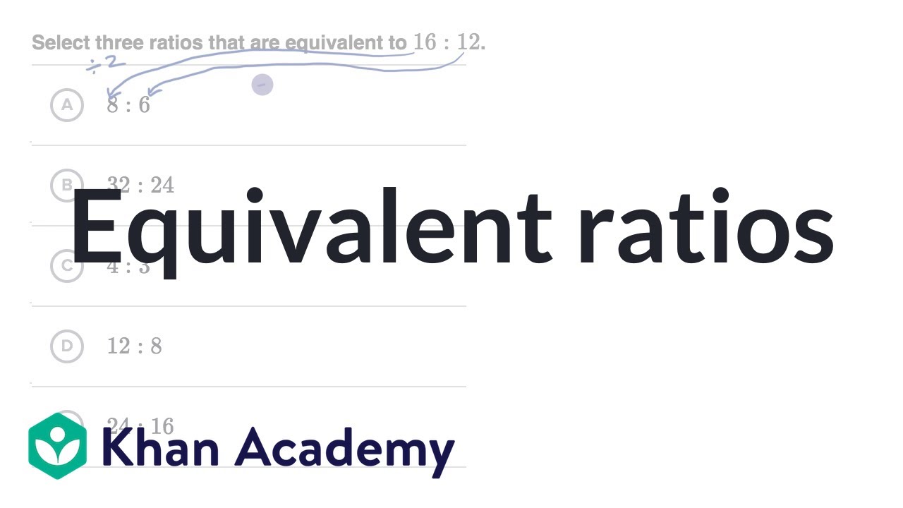 Equivalent ratios (video)  Khan Academy