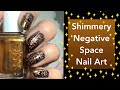 Shimmery Negative Space Mani || Creative Shop