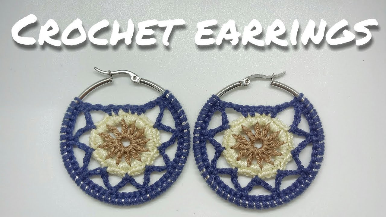 CROCHET "Dreamcatcher Inspired" Hoop Earrings Tutorial YouTube