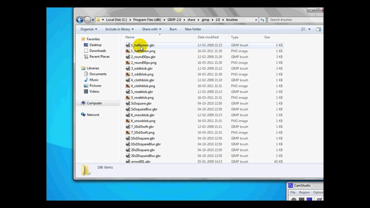 Gimp 101how to install brushes,scripts,gradients and more in Gimp