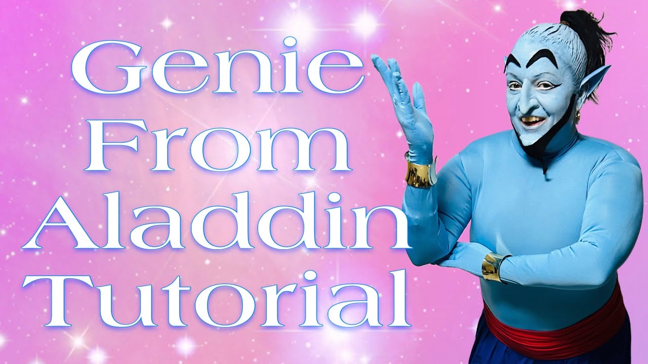 Genie from Aladdin, costume and make up tutorial. This is Cal O'Ween !