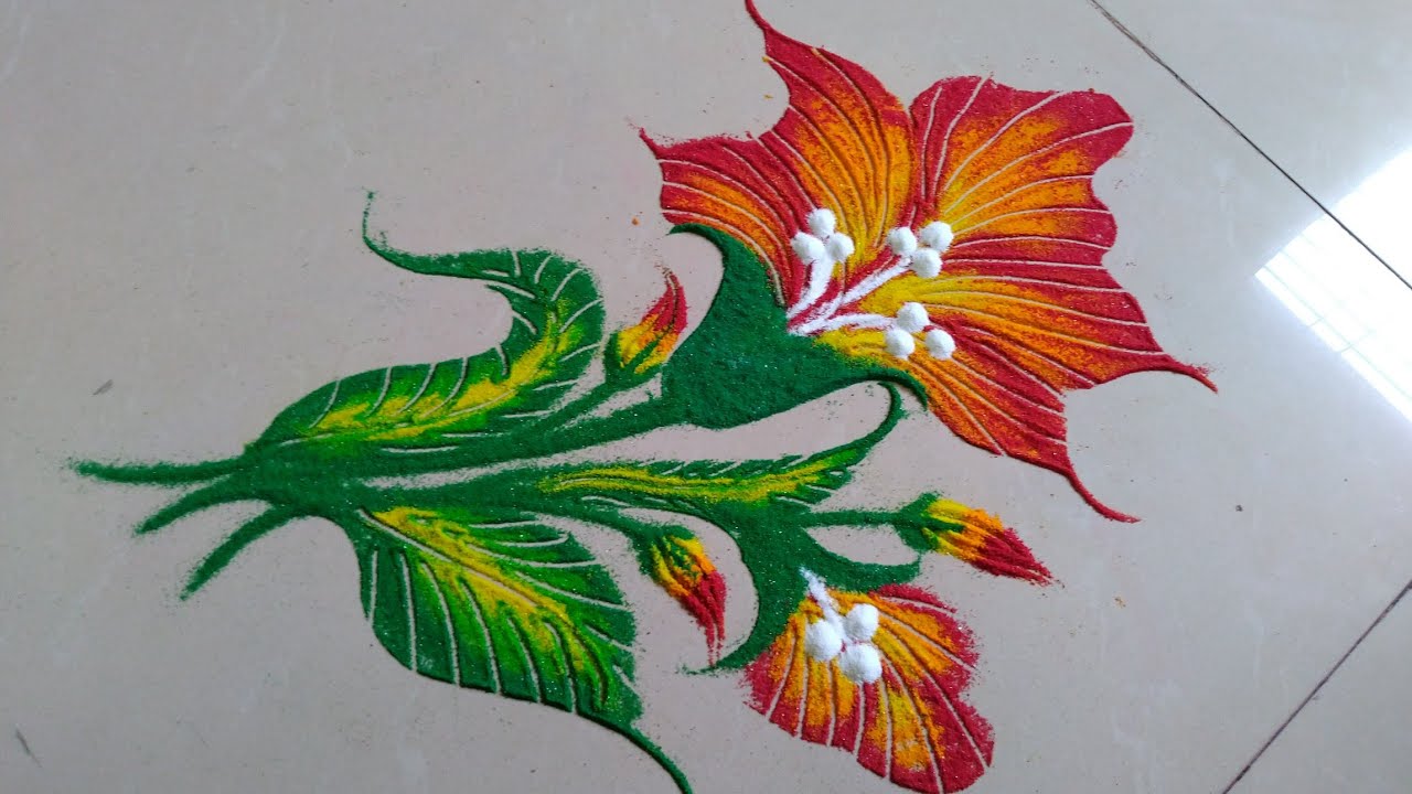 Very  easy Beautiful  amazing  rangoli design by Jyoti Raut rangoli