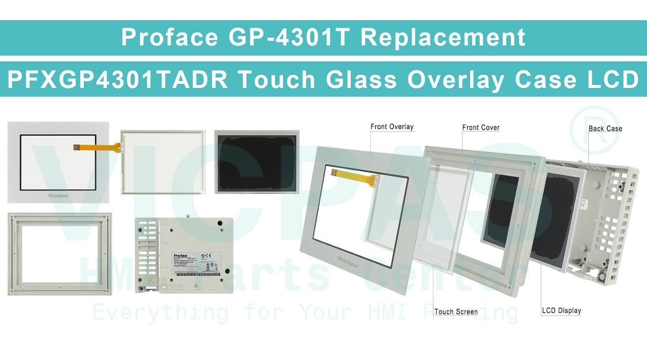 Pro-face GP4000 GP-4301T PFXGP4301TADR Touch Panel Protective Film LCD Display Screen HMI Case