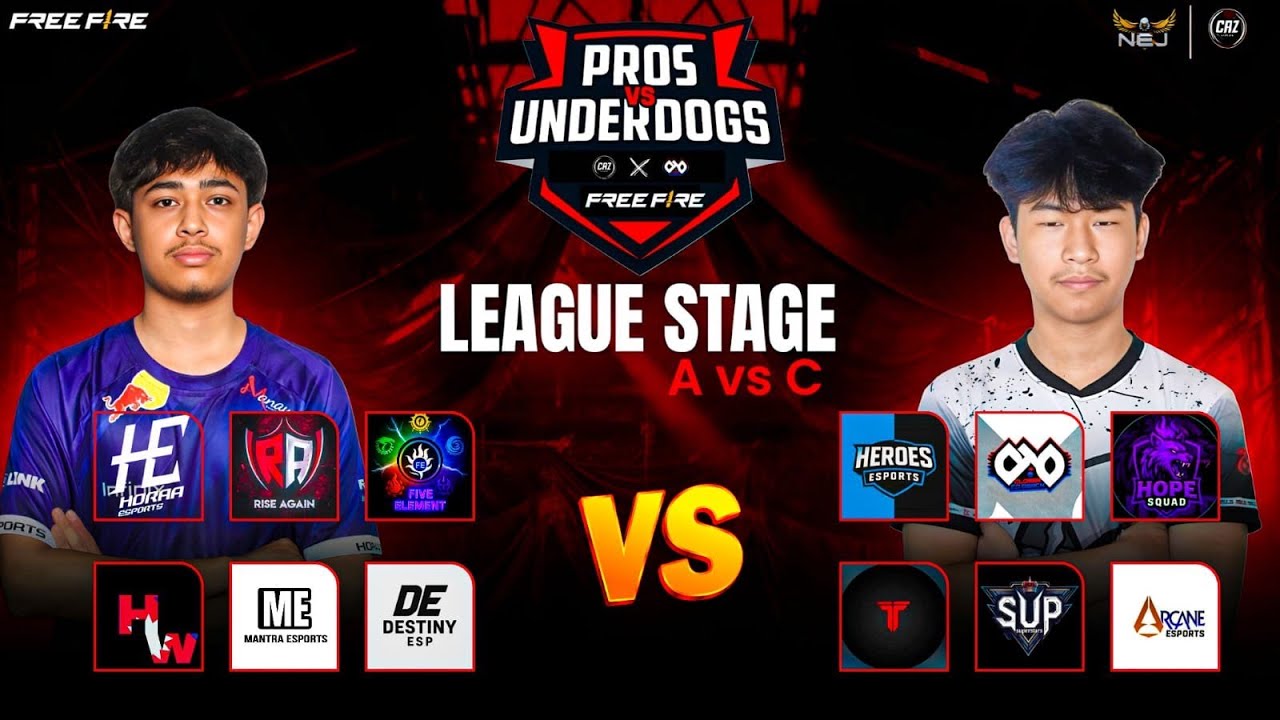 PROS VS UNDERDOGS  | Group A vs C ||  Day 1 || FT.HORAA ,MANTRA, HEROES, HW