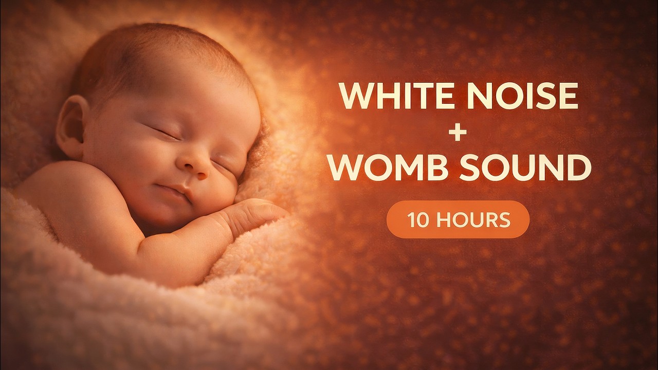 Womb Sounds & White Noise for Deep Baby Sleep (10 Hours) | Білий шум і звуки утроби для сну дитини