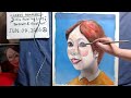 Oil painting  portrait day 3  op1700-3  [LIVE]--  "Contemporary art"