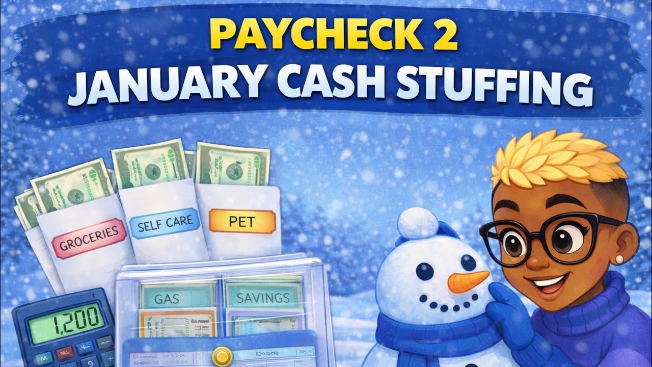 January Paycheck 2 Cash Stuffing 🚗 | Will this Car Accident Derail the Debt Payoff Plan?!🫣