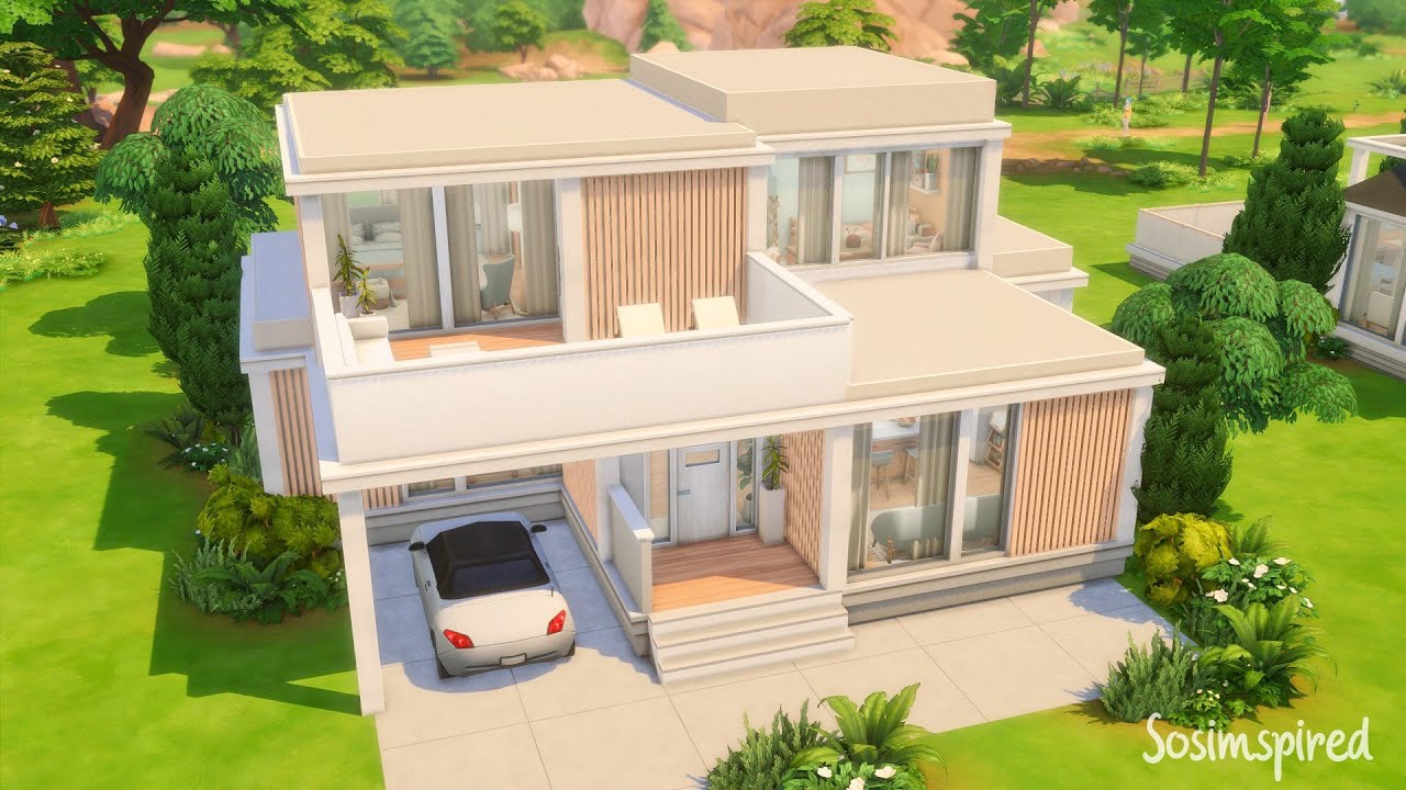 COZY MODERN HOUSE | Sims 4 Speed build - YouTube