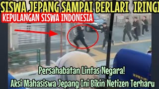 Mahasiswa Jepang Sdanai Lari Iringi Kepulangan Siswa Indonesia