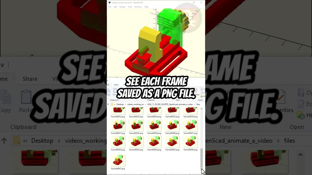 OpenScad: Animate to video #3dprinting #openscad #openscadtutorial