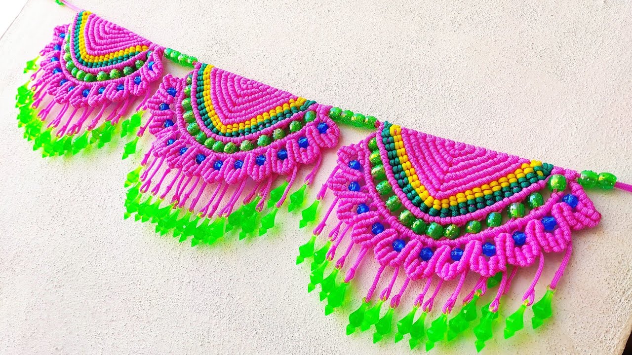 Macrame New Design Toran / Parda Tutorial!! Macrame Diwali Special Toran / Parda