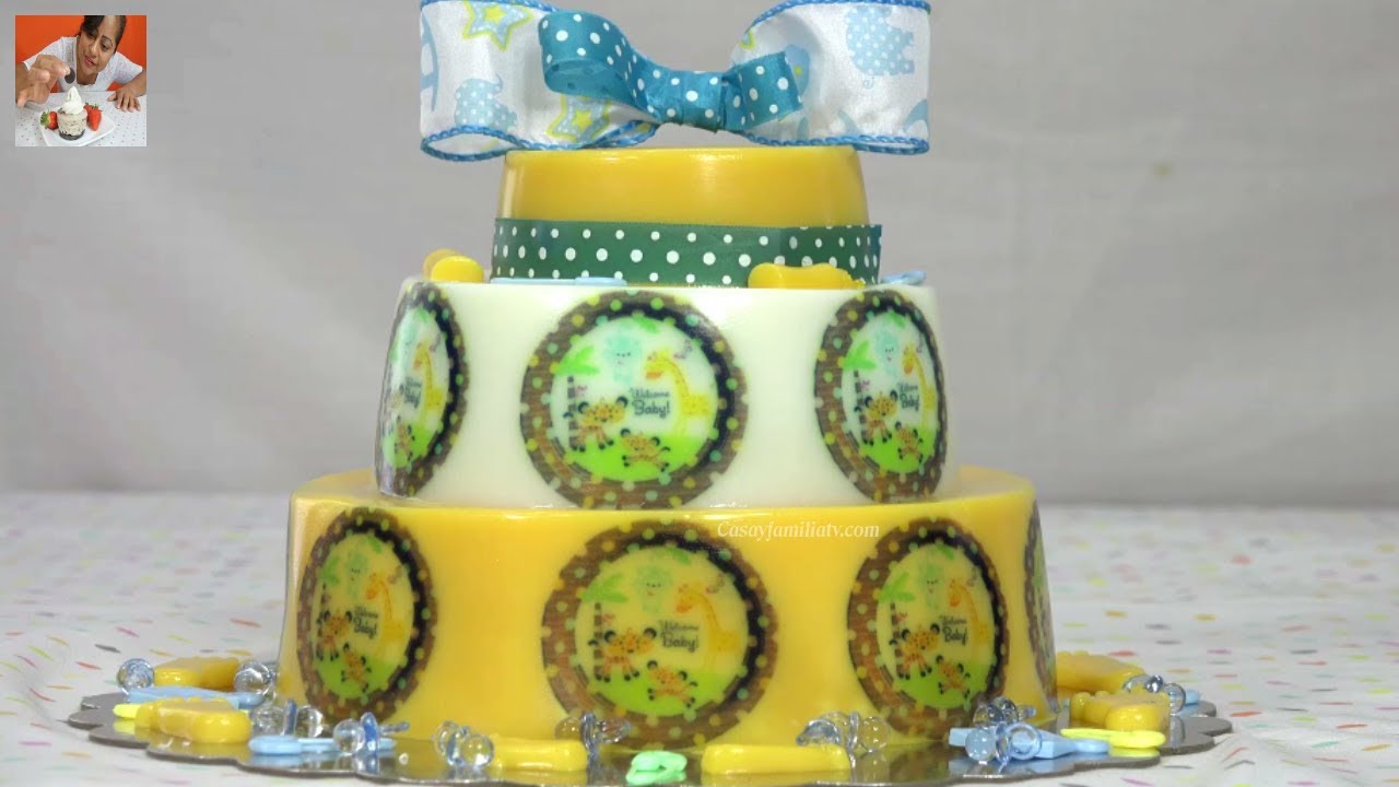 GELATINA para Baby Shower de Niño 👶💙 ¡FÁCIL, BONITA y Perfecta para MESA de POSTRES!