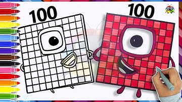 Numberblocks 100 To 500 Drawing & Coloring For Kids | Learn How To Draw Numberblock Easy | Art Start