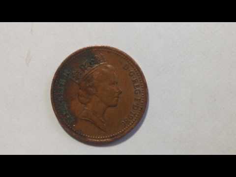 1986 United Kingdom One Penny Coin - YouTube