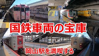 【JR西日本】岡山駅を100%満喫する&リバイバルやくも乗車【国鉄】