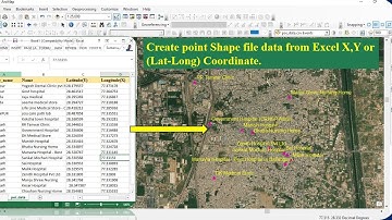 how to create point shape file from excel X,Y or (Lat-Long) Coordinate data.