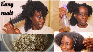 HOW TO DETANGLE YOUR HAIR IN 5 MINUTES  #marshmallowroot #conditioner #naturalhair #curlyhaircare