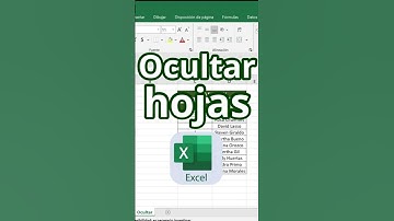 OCULTAR HOJAS - CURSO EXCEL
