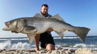 Striped Bass to 48 inches from the Ocean Surf!!! 6/18/23