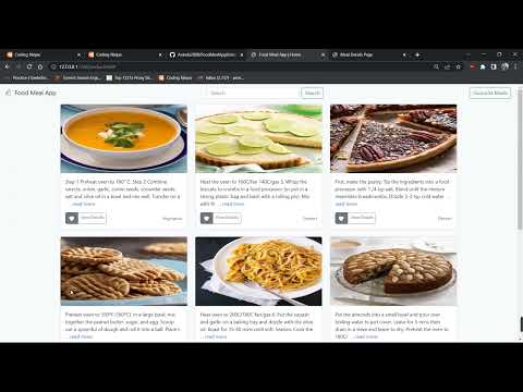 Food Meal App build using html,css,js and a open source api